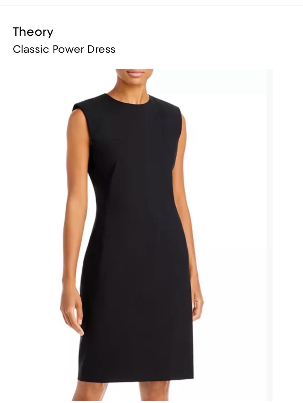 Theory Black Classic Power Midi Dress